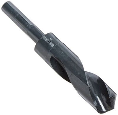 Drill America DWDRSD Series Qualtech High-Speed Steel Economy Reduced-Shank Drill Bit, Black Oxide Finish, 1/2" Round Shank, 37/64" Size, Pack of 1, 3-Flat $12.69 (Reg $18.04)