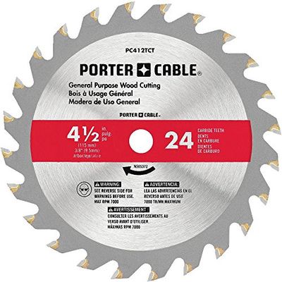 PORTER-CABLE PC412TCT 4-1/2" 24T TCT Saw Blade $11.6 (Reg $18.30)