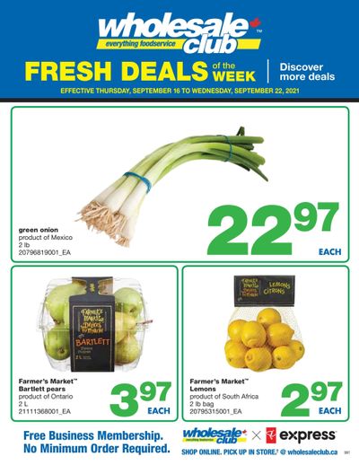 Wholesale Club (ON) Fresh Deals of the Week Flyer September 16 to 22