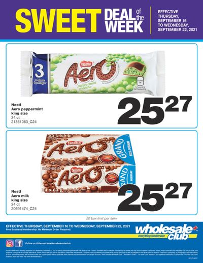 Wholesale Club Sweet Deal of the Week Flyer September 16 to 22