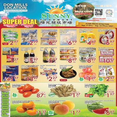Sunny Foodmart (Don Mills) Flyer September 17 to 23