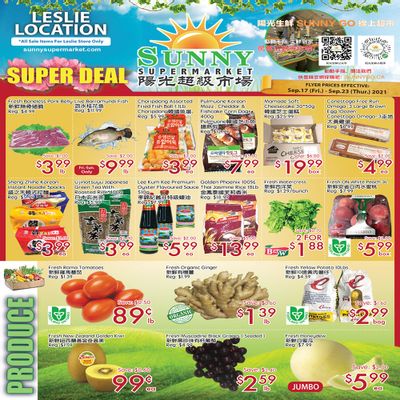 Sunny Supermarket (Leslie) Flyer September 17 to 23