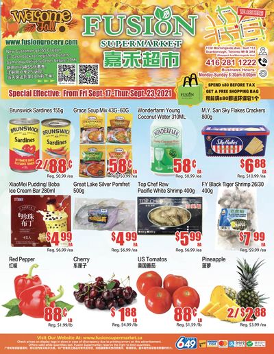 Fusion Supermarket Flyer September 17 to 23