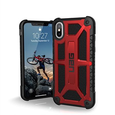 URBAN ARMOR GEAR UAG iPhone Xs/X [5.8-inch Screen] Monarch Feather-Light Rugged [Crimson] Military Drop Tested iPhone Case $13.21 (Reg $26.18)