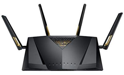 ASUS AX6000 WiFi 6 Gaming Router (RT-AX88U) - Dual Band Gigabit Wireless Router, 8 GB Ports, Gaming & Streaming, AiMesh Compatible, Free Lifetime Internet Security, Adaptive QoS, MU-MIMO $329.99 (Reg $399.99)