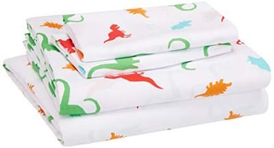 Amazon Basics Kid's Sheet Set - Soft, Easy-Wash Microfiber - Full, Multi-Color Dinosaurs $17.32 (Reg $28.43)