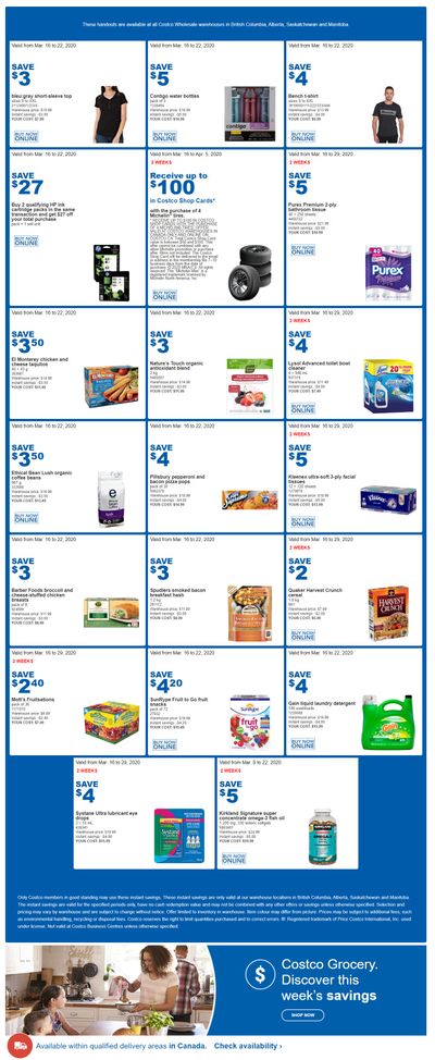 Costco (BC, AB, SK & MB) Weekly Savings March 16 to 22