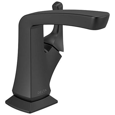 Delta Faucet Vesna Matte Black Bathroom Faucet, Single Hole Bathroom Faucet, Single Handle Bathroom Faucet, Drain Assembly, Matte Black 15789LF-BL $125.2 (Reg $159.11)