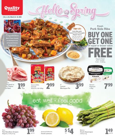 Quality Foods Flyer March 16 to 22