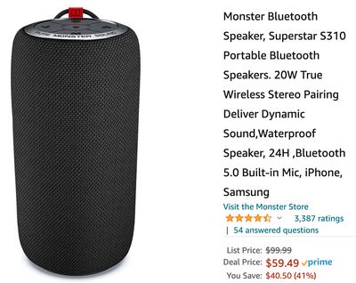 Amazon Canada Deals: Save 41% on Monster Bluetooth Speaker + 23% on Massage Gun + More Offers
