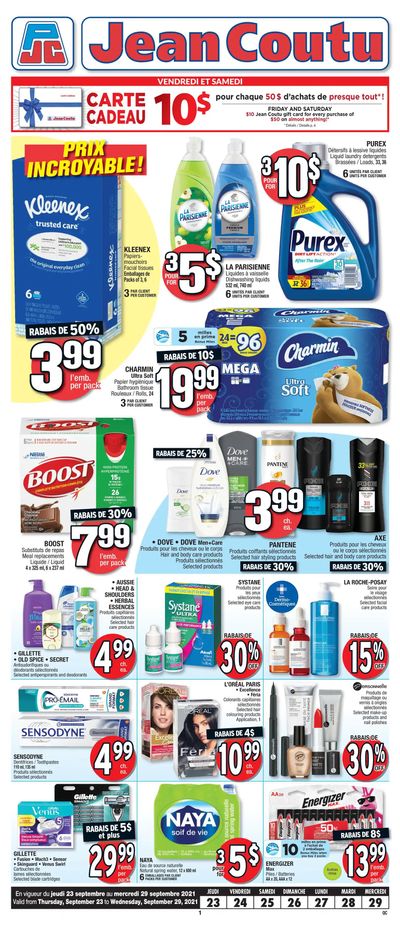 Jean Coutu (QC) Flyer September 23 to 29