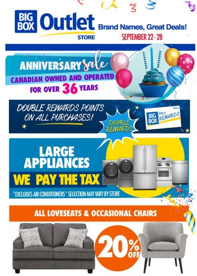 Big Box Outlet Store Flyer September 22 to 28