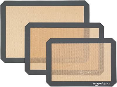 AmazonBasics Silicone Baking Mat Sheet, Set of 3 $11.94 (Reg $20.77)