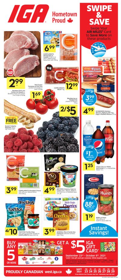 IGA (West) Flyer September 23 to 29