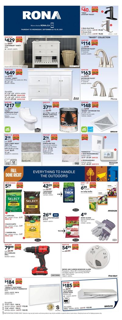 Rona (Atlantic) Flyer September 23 to 29