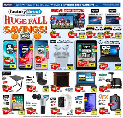 Factory Direct Flyer September 22 to 29