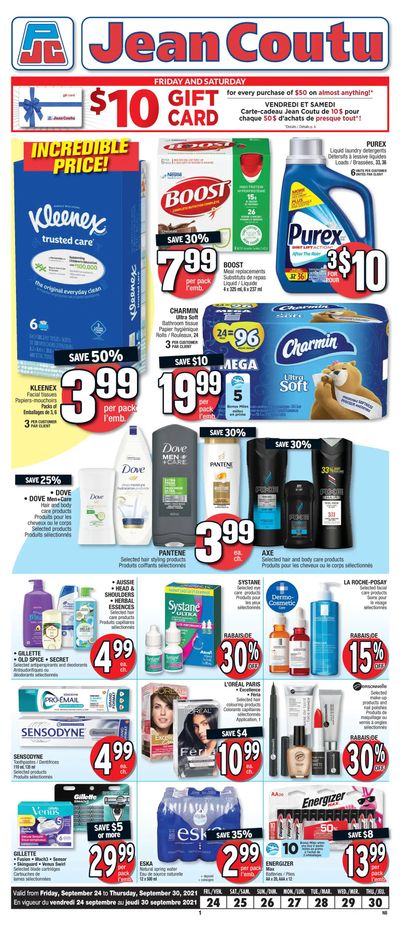 Jean Coutu (NB) Flyer September 24 to 30