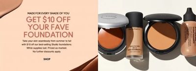 MAC Cosmetics Canada Deals: Get $10 OFF Your Fave Foundation + Save Up to 60% OFF Last Chance Items