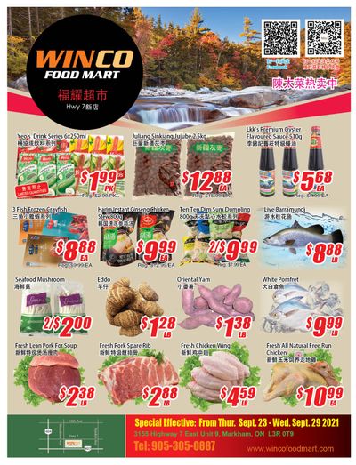 WinCo Food Mart (HWY 7) Flyer September 23 to 29