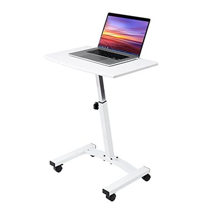 Seville Classics OFF65855 Mobile Laptop Computer Desk Sit Stand, Height-Adjustable from 20.5" to 33", White $59.97 (Reg $94.26)