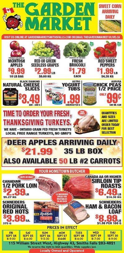 The Garden Market Flyer September 24 to 30