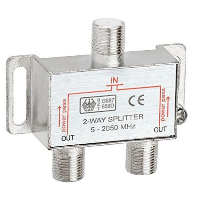 Cmple 2-Way Splitter 5-2050MHz F-Type (1081-255-N) $7.49 (Reg $10.09)