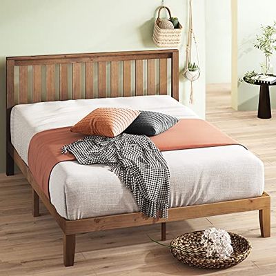 Zinus OLB-PWPBHO-12K 12 Inch Wood Platform Bed with Headboard / No Box Spring Needed / Wood Slat Support / Rustic Pine Finish $298.79 (Reg $320.54)