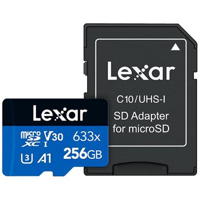 Lexar High-Performance 633x 256GB microSDXC UHS-I Card with SD Adapter (LSDMI256BBNL633A) $40 (Reg $55.75)