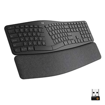 Logitech Ergo K860 Wireless Ergonomic Keyboard with Wrist Rest - Split Keyboard Layout for Windows/Mac, Bluetooth or USB Connectivity $134.56 (Reg $149.99)