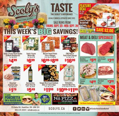 Scoly's Hometown Market Flyer September 23 to 29