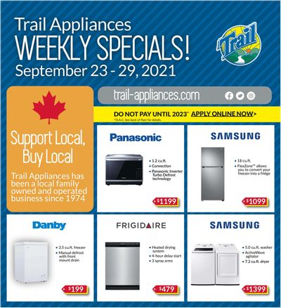 Trail Appliances (AB & SK) Flyer September 23 to 29