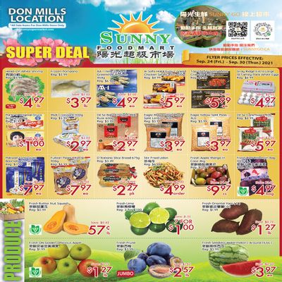 Sunny Foodmart (Don Mills) Flyer September 24 to 30