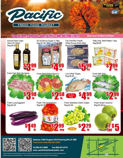 Pacific Fresh Food Market (Pickering) Flyer September 24 to 30