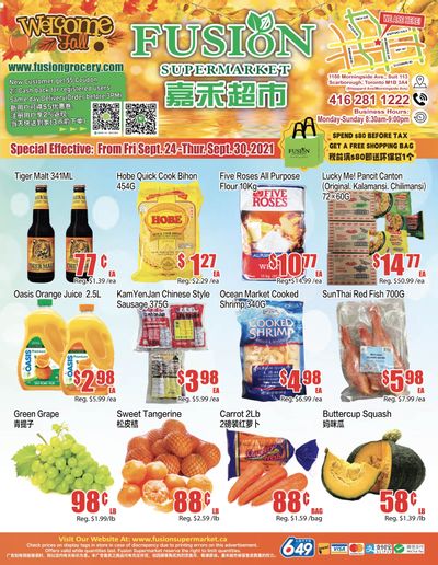 Fusion Supermarket Flyer September 24 to 30