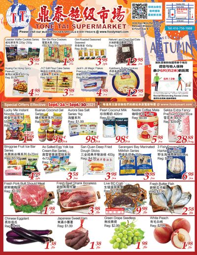 Tone Tai Supermarket Flyer September 24 to 30