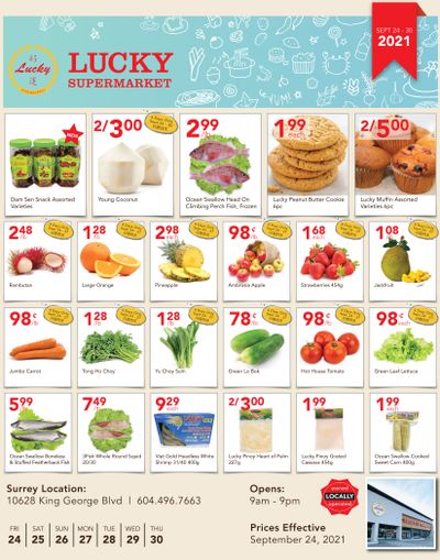 Lucky Supermarket (Surrey) Flyer September 24 to 30