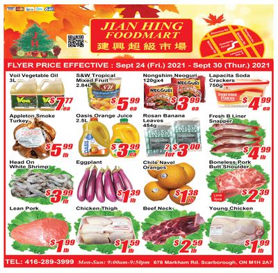 Jian Hing Foodmart (Scarborough) Flyer September 24 to 30