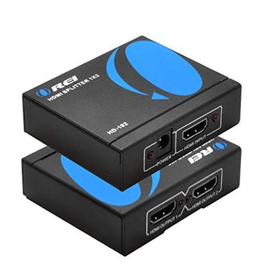 OREI 4K 1x2 HDMI Splitter - 1 Port to 2 HDMI Display Duplicate/Mirror - Powered Splitter Ver 1.4 Certified for Full HD 1080P High Resolution 3D Support (One Input To Two Outputs) - USB Powered $21.99 (Reg $32.11)