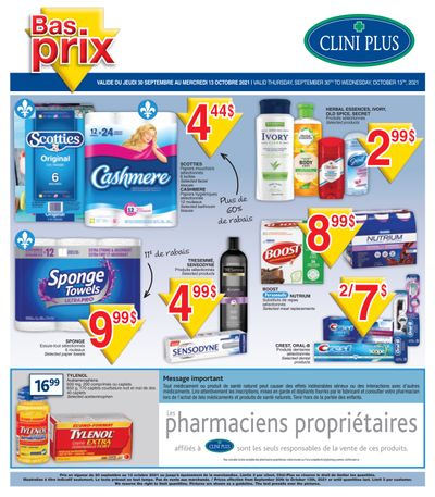 Clini Plus Flyer September 30 to October 13 Clini Plus Flyer September 30 to October 13