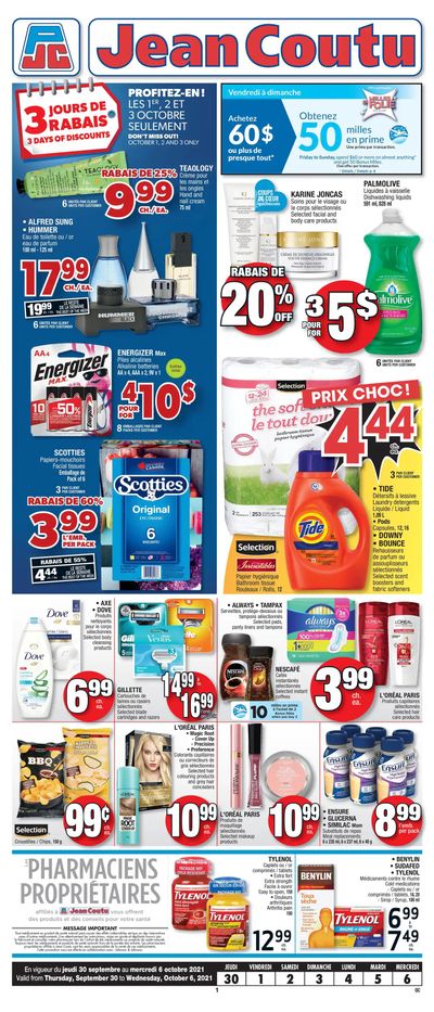 Jean Coutu (QC) Flyer September 30 to October 6