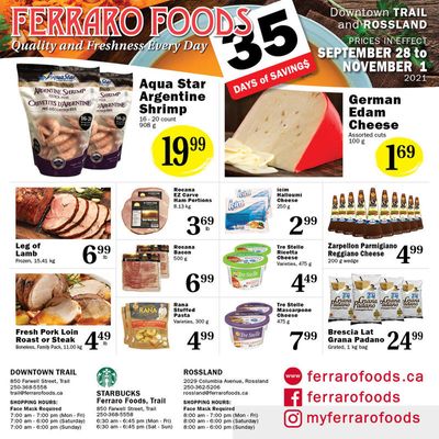 Ferraro Foods Flyer September 28 to November 1
