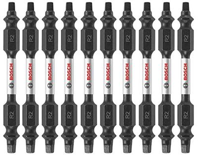BOSCH ITDESQ225B Impact Tough 2.5 in. Square #2 Double-Ended Bits $13.62 (Reg $19.58)