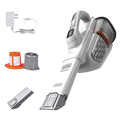 BLACK+DECKER Dustbuster Handheld Vacuum, Cordless, AdvancedClean+, White (HHVK320J10) $87.02 (Reg $93.79)