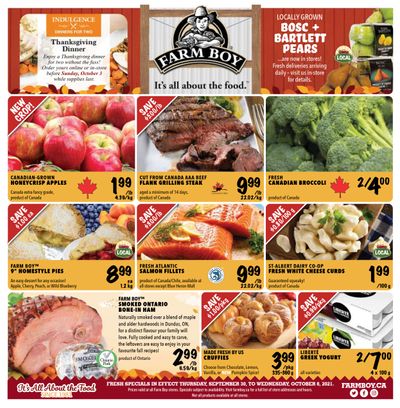 Farm Boy Flyer September 30 to October 6