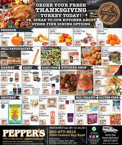 Pepper's Foods Flyer September 28 to October 4