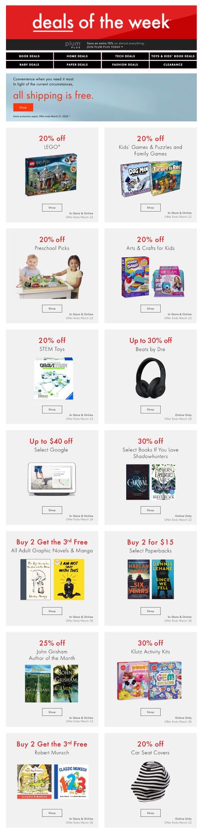 Chapters Indigo Online Deals of the Week March 16 to 22