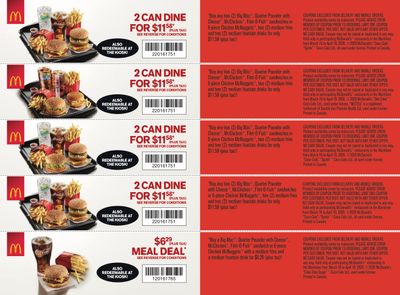 McDonald's Canada Coupons (NB, NS, PE) March 16 to April 19