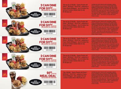 McDonald's Canada Coupons (NF) March 16 to April 19