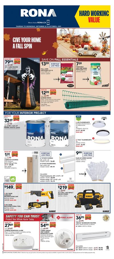 Rona (Atlantic) Flyer September 30 to October 6