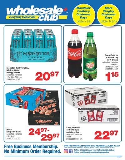 Wholesale Club (ON) Flyer September 30 to October 20